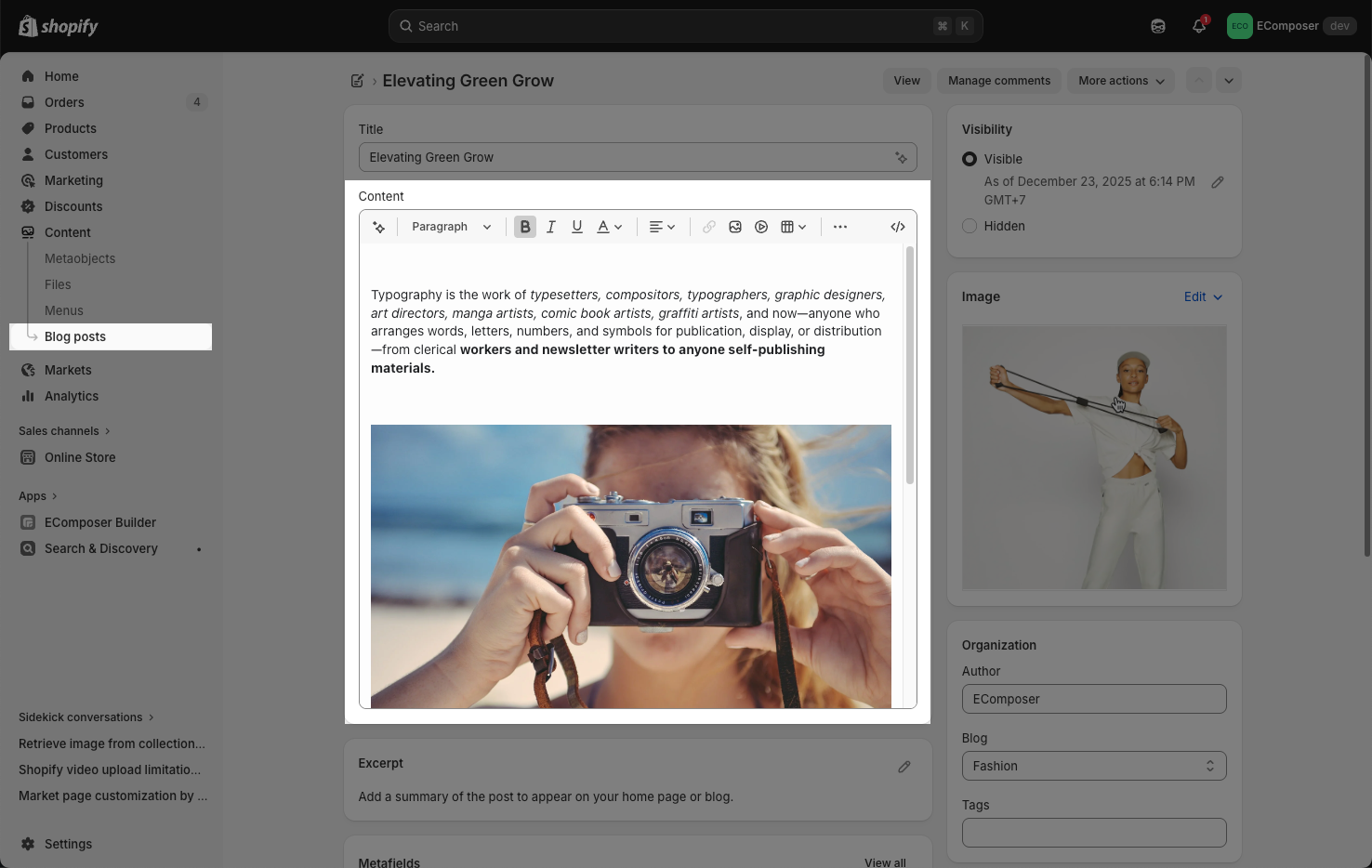 Global Block | EComposer Landing Page Builder