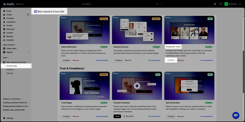 Nitro Upsell & Cross Sell - Shoppable Video extension 5 image 96