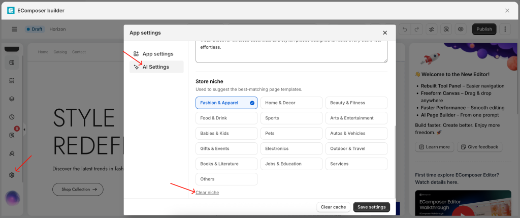 EComposer Templates 9 clear niche