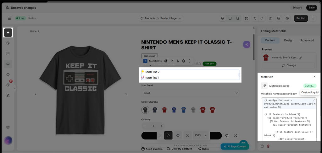 How to create Icon List with metafield and metaobject 10 image